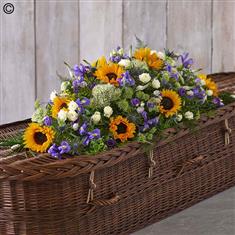 Sunflower Mix Casket Spray Extra Large